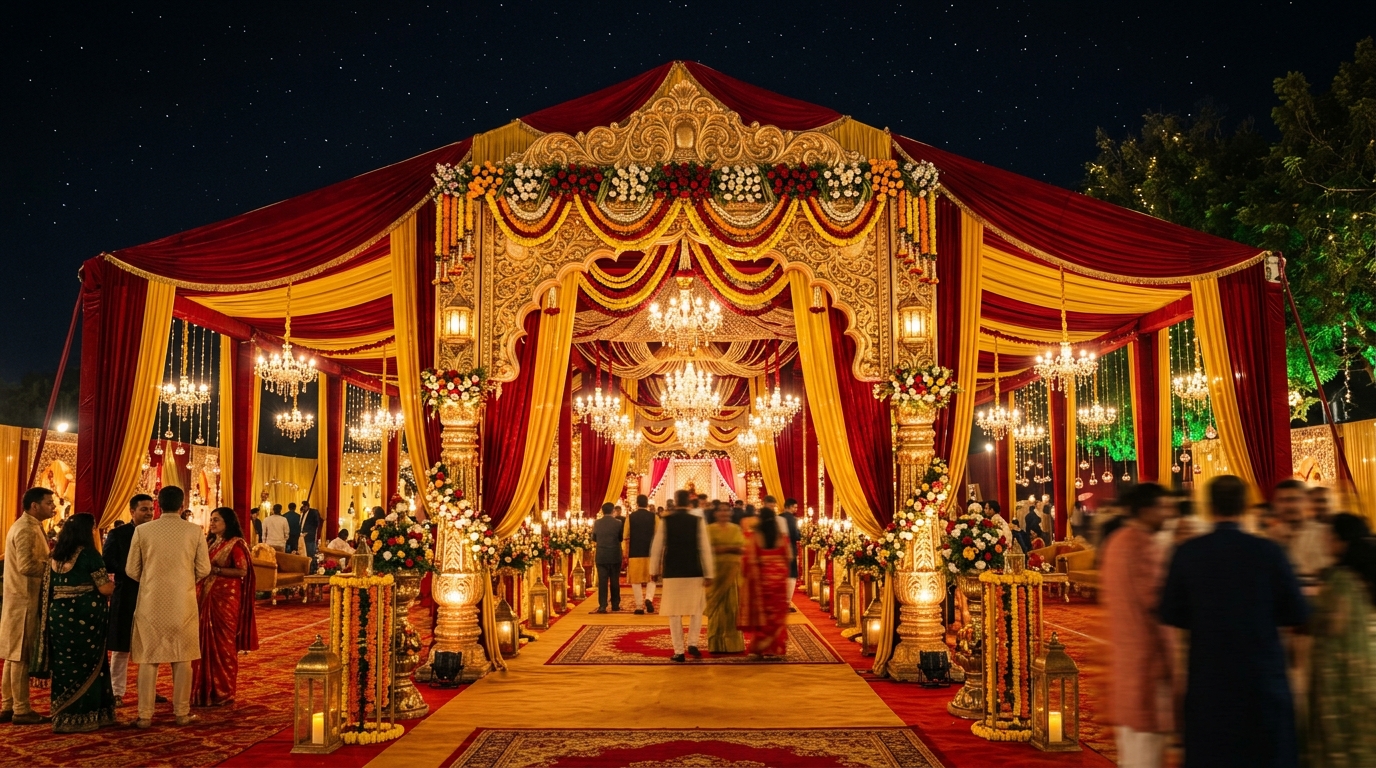 Dhamal Tent Setup